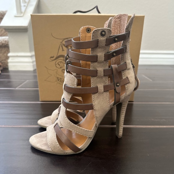 Nine West sandals/booties in Taupe/5.5M/Vintage America Collection - Picture 1 of 6
